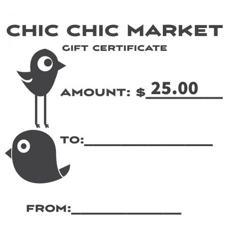 $25 Gift Certificates